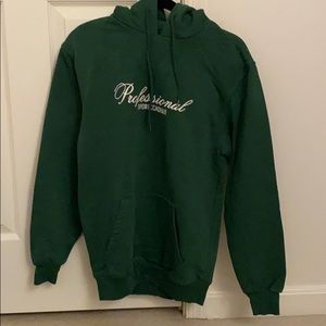 Green hoodie